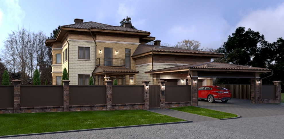 Обложка проекта: Архитектурная концепция индивидуального жилого дома КП "Новорижский"