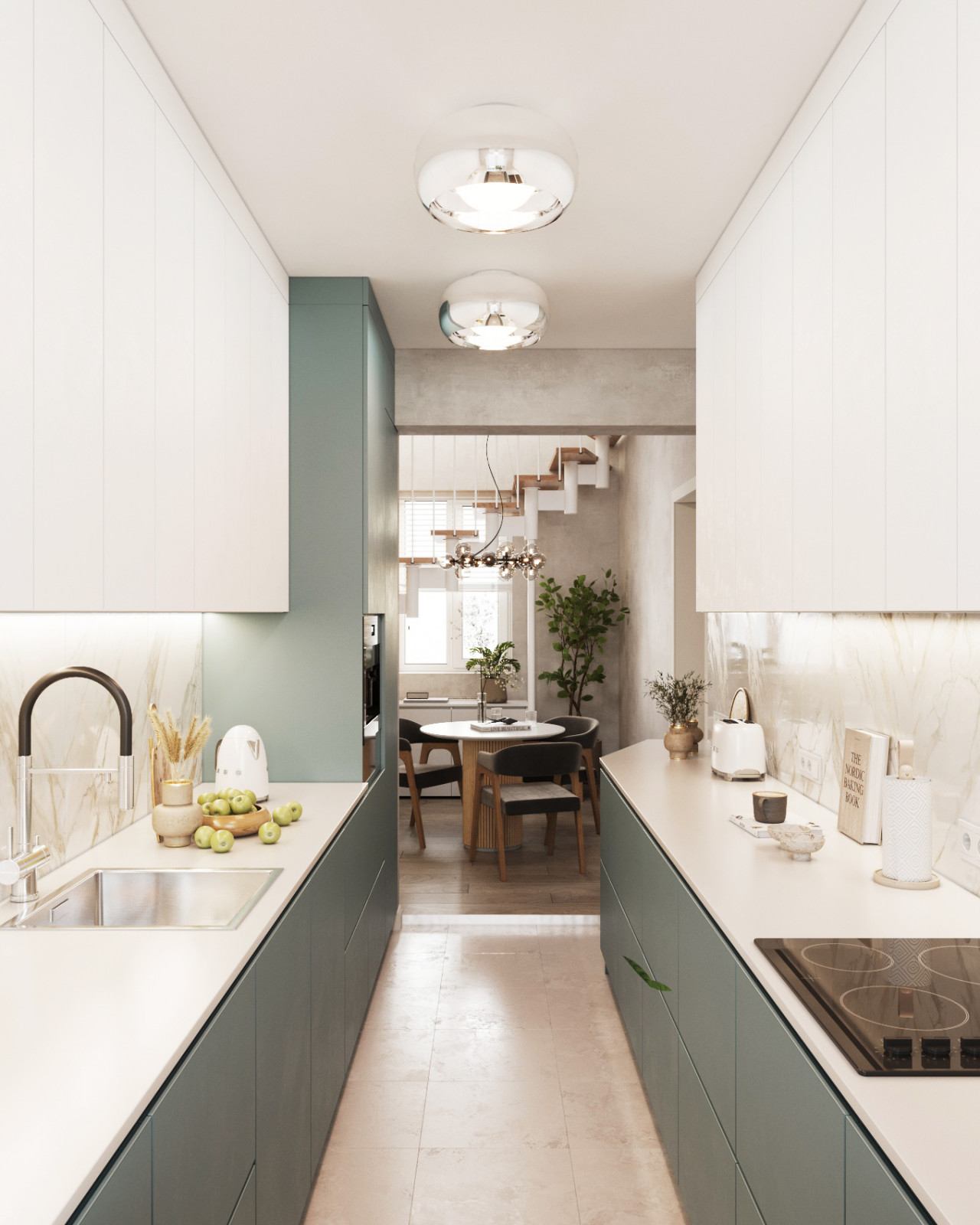 Обложка проекта: Кухня в оттенках шалфея