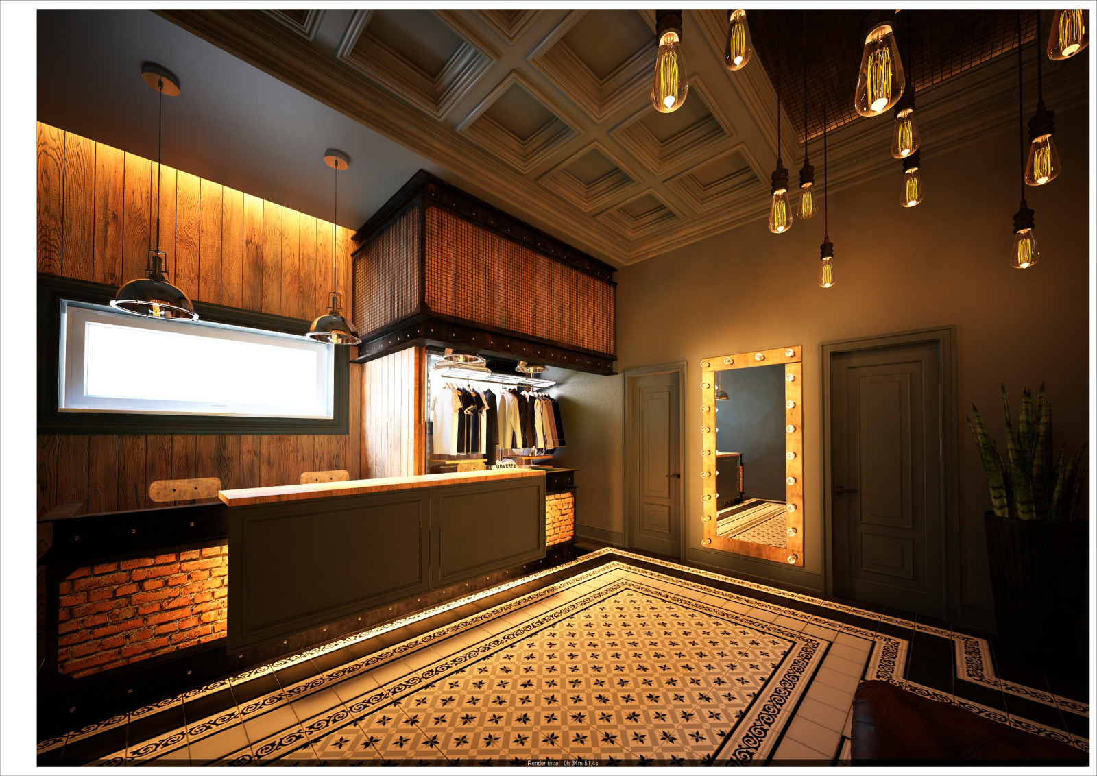Restaurant_006_визуализация интерьера ресторана в "г. Волгодонск  51"
