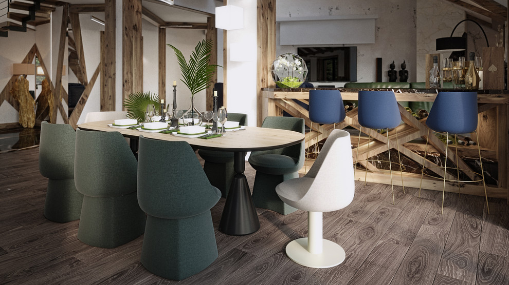 Современная интерпретация шале, просторный загородный дом