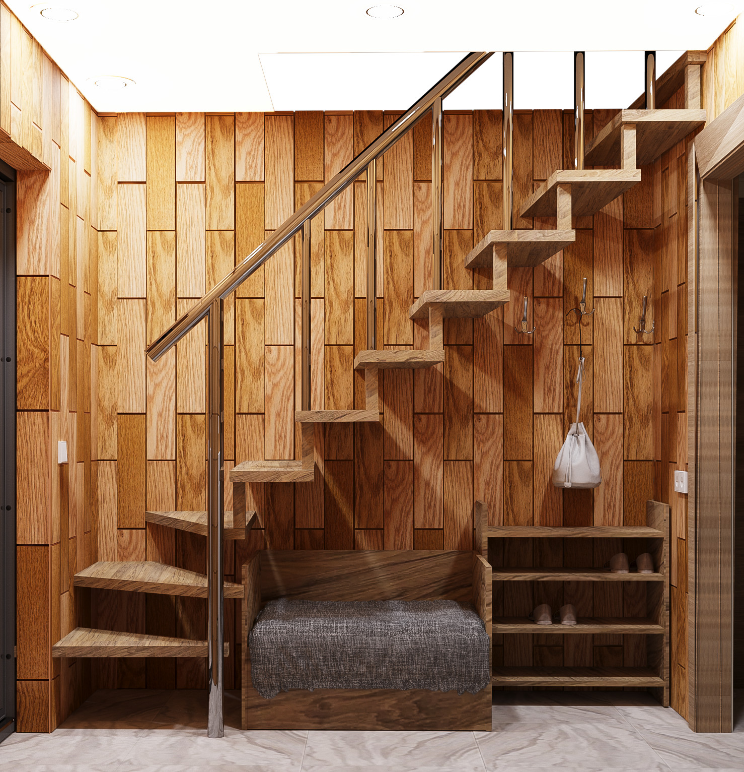 Обложка проекта: учебный проект. 1-й этаж частного дома для проживания 2 человек и собаки.