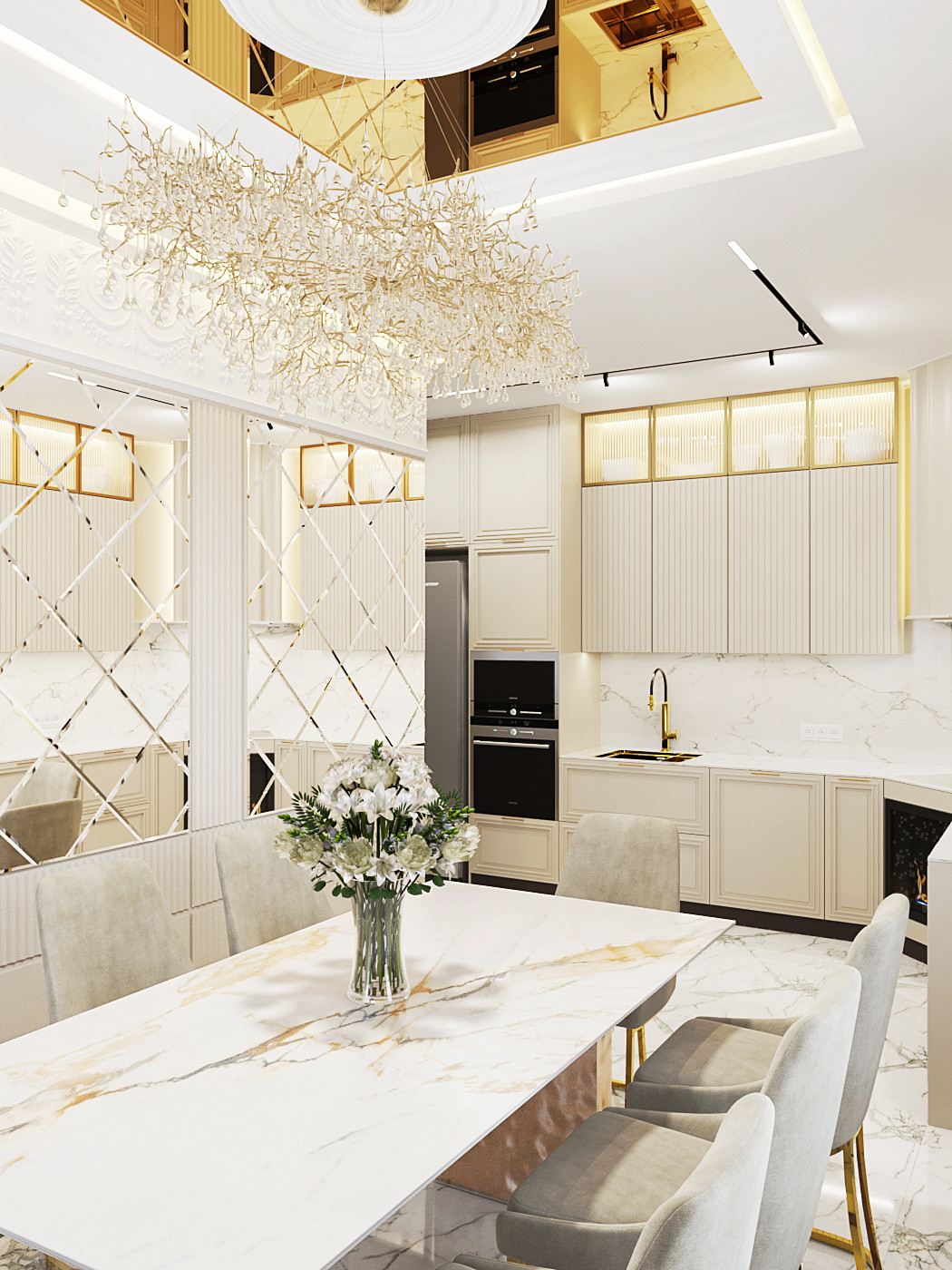 Кухня и столовая в люкс стиле
