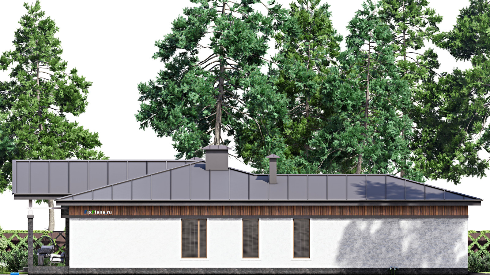 Проект одноэтажного дома 25х23м S393м2 F-15281