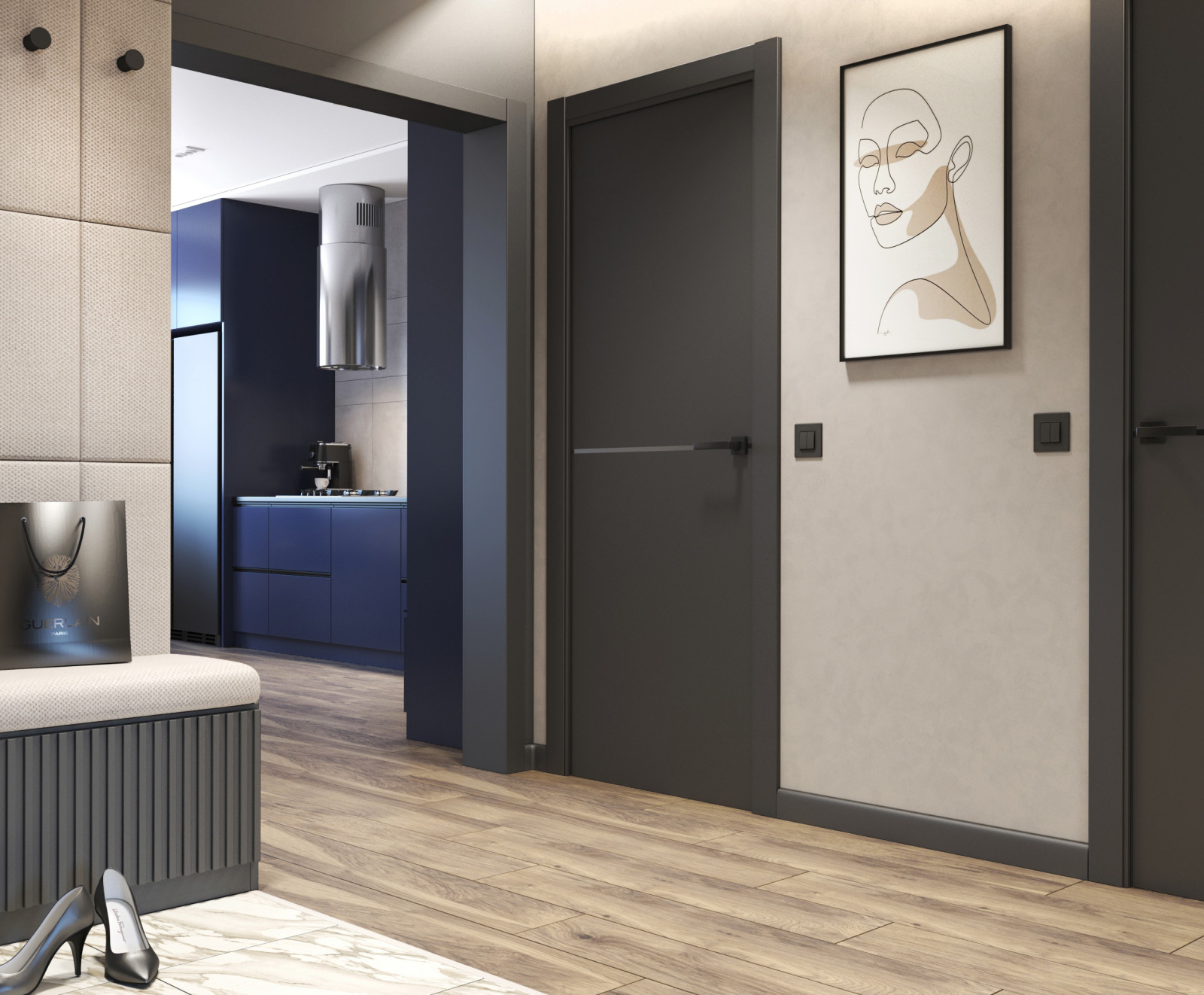 Дизайн-проект квартиры 75 кв.м, г.Тверь