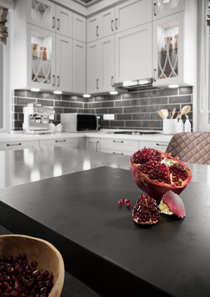 Дизайн кухни в коттедже