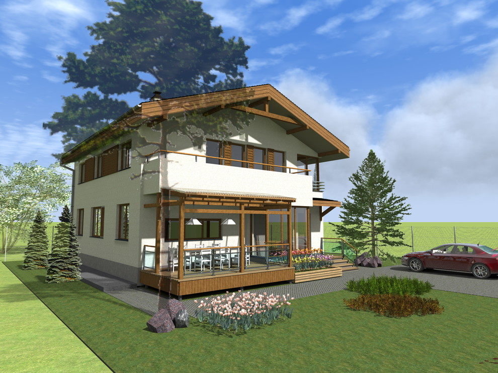 Каркасный жилой дом по индивидуальному проекту