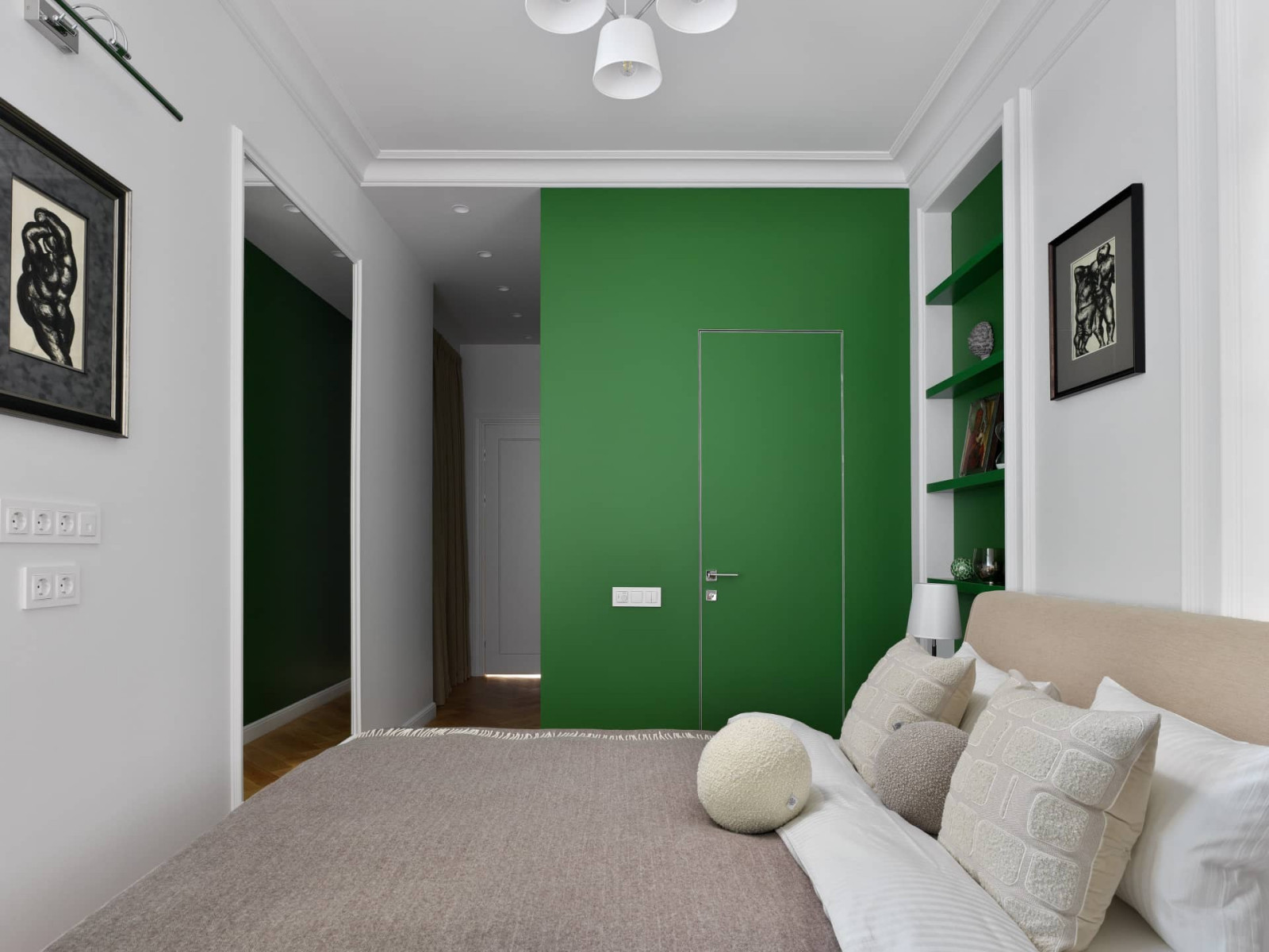 Дизайн и ремонт квартиры в Пречистенском переулке — Зелёный лейтмотив