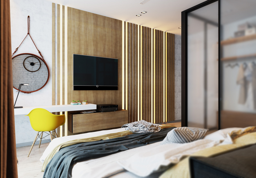 Дерзкая спальня с элементами лофта