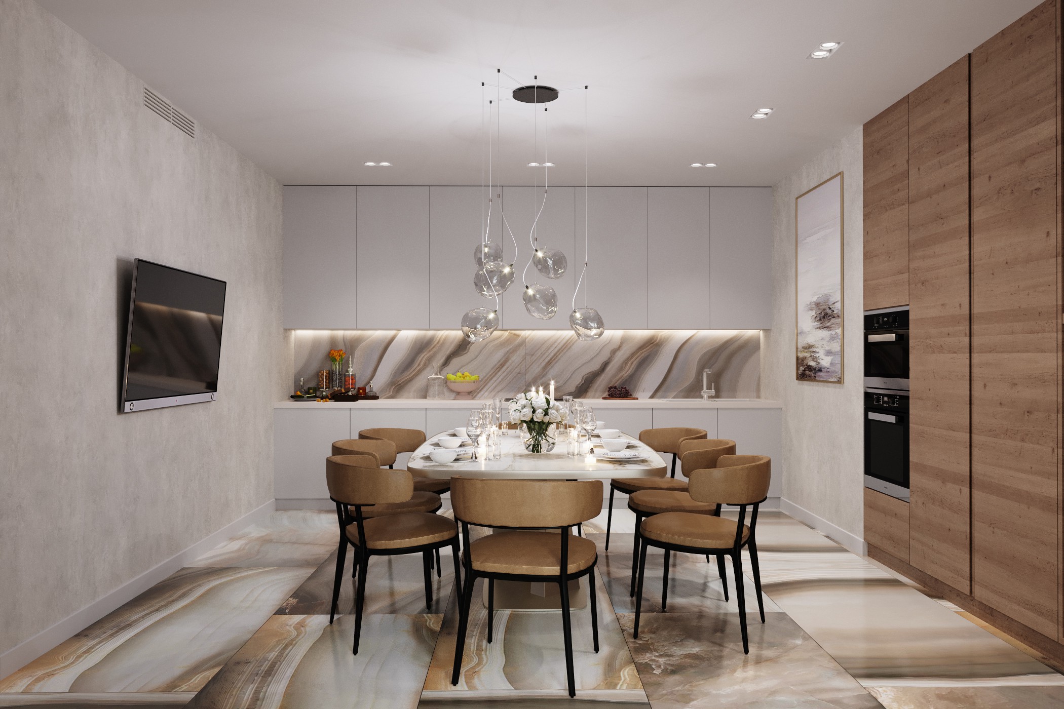 Квартира 108 кв.м. в современном стиле в ЖК Лобачевский.