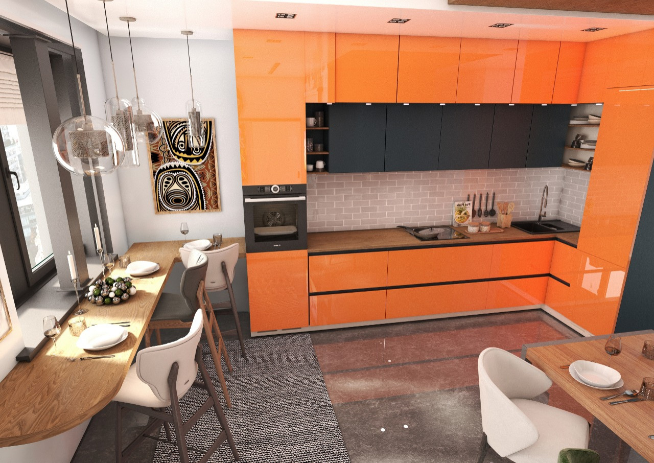 Сочный интерьер для пары музыкантов, жк Аллегро парк