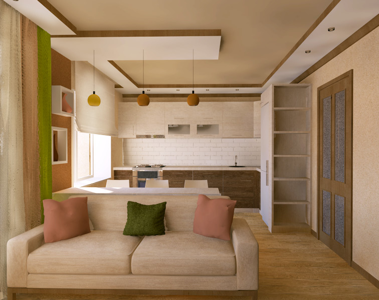 Кухня-гостиная в г. Великий Новгород