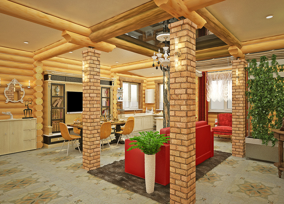 Ремонт в гостевом помещении с сауной.