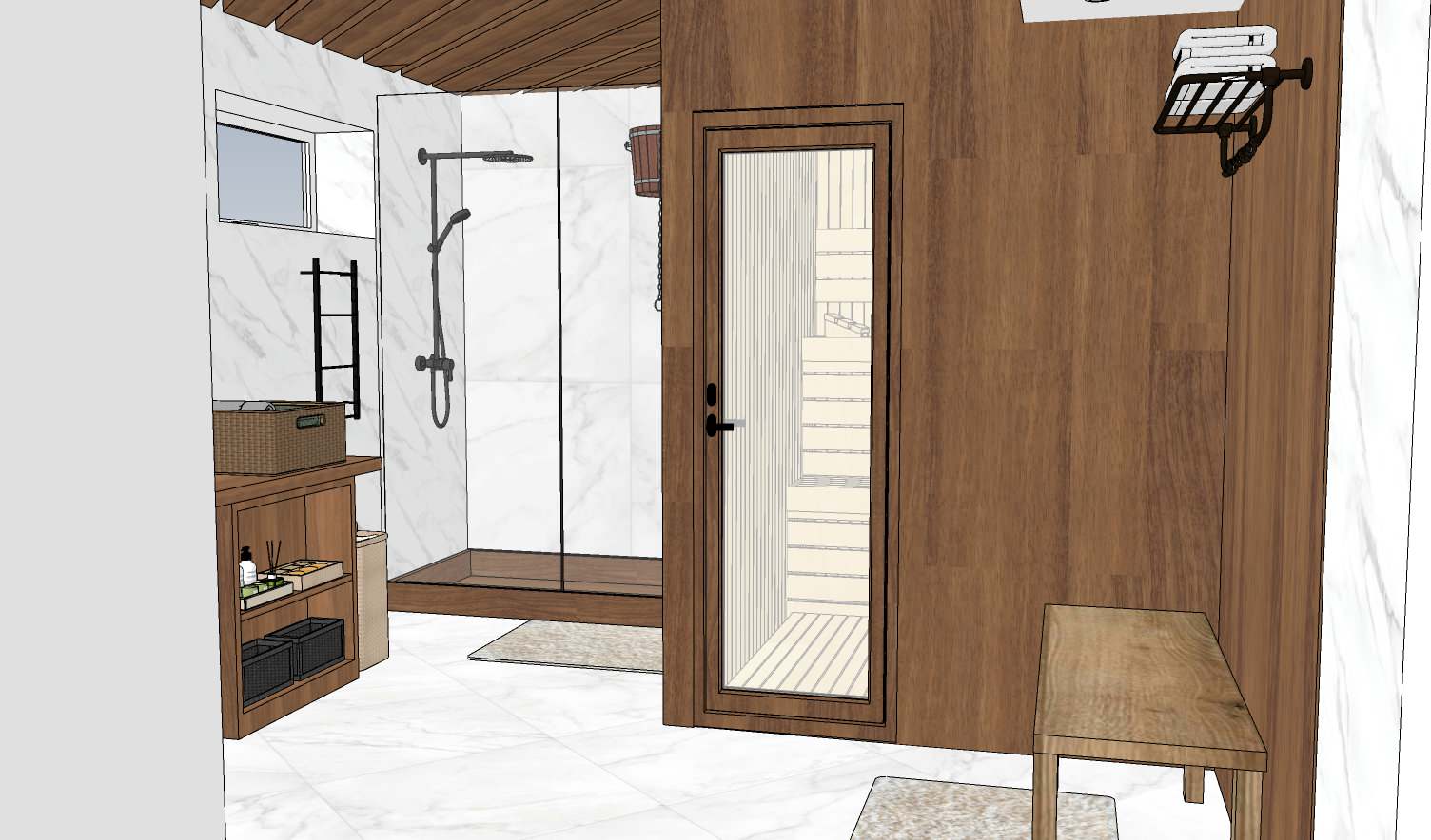 Баня в частном доме.