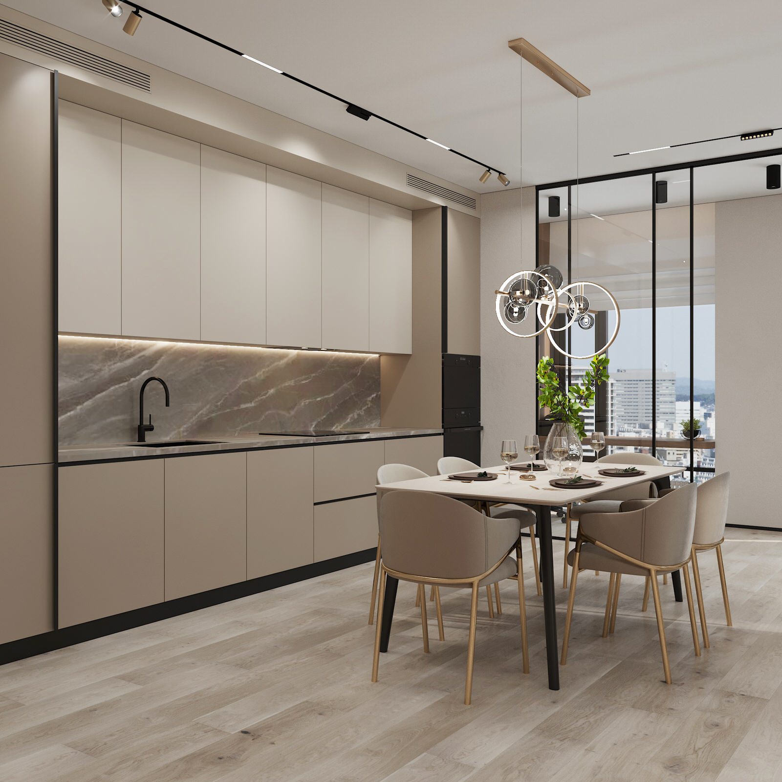 Обложка проекта: 2023г. Интерьер квартиры 134 м2 в ЖК "Чикаго"