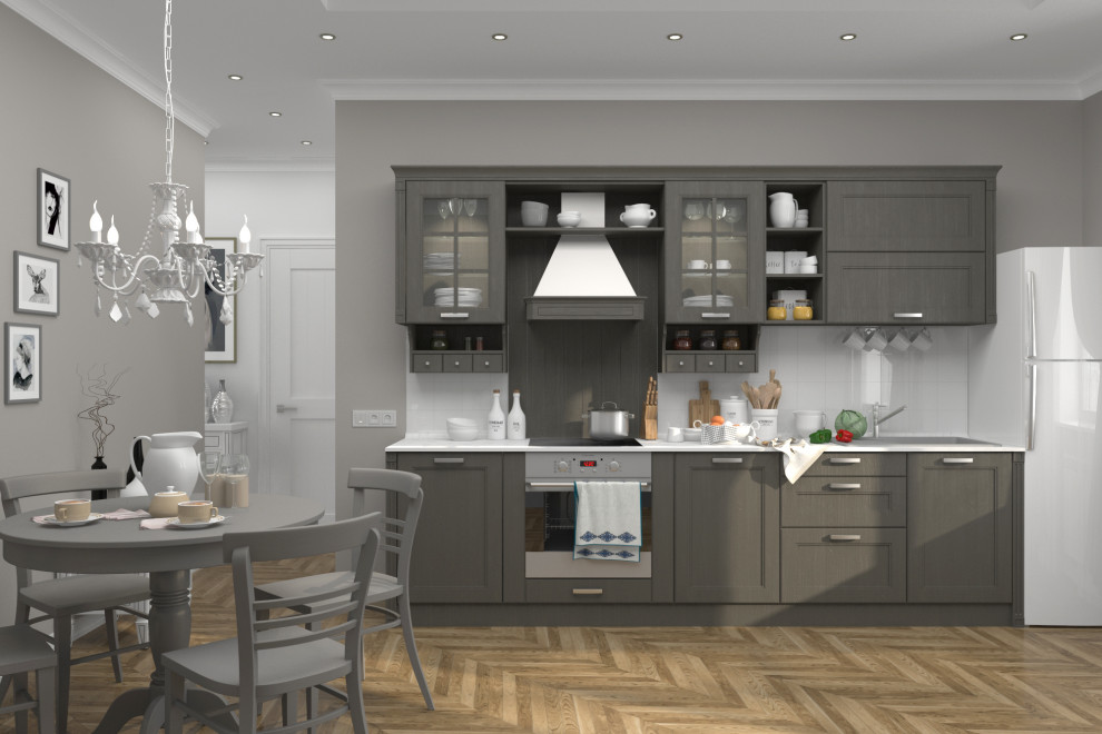 Обложка проекта: Дизайн проект кухонного гарнитура "Viva" неоклассика