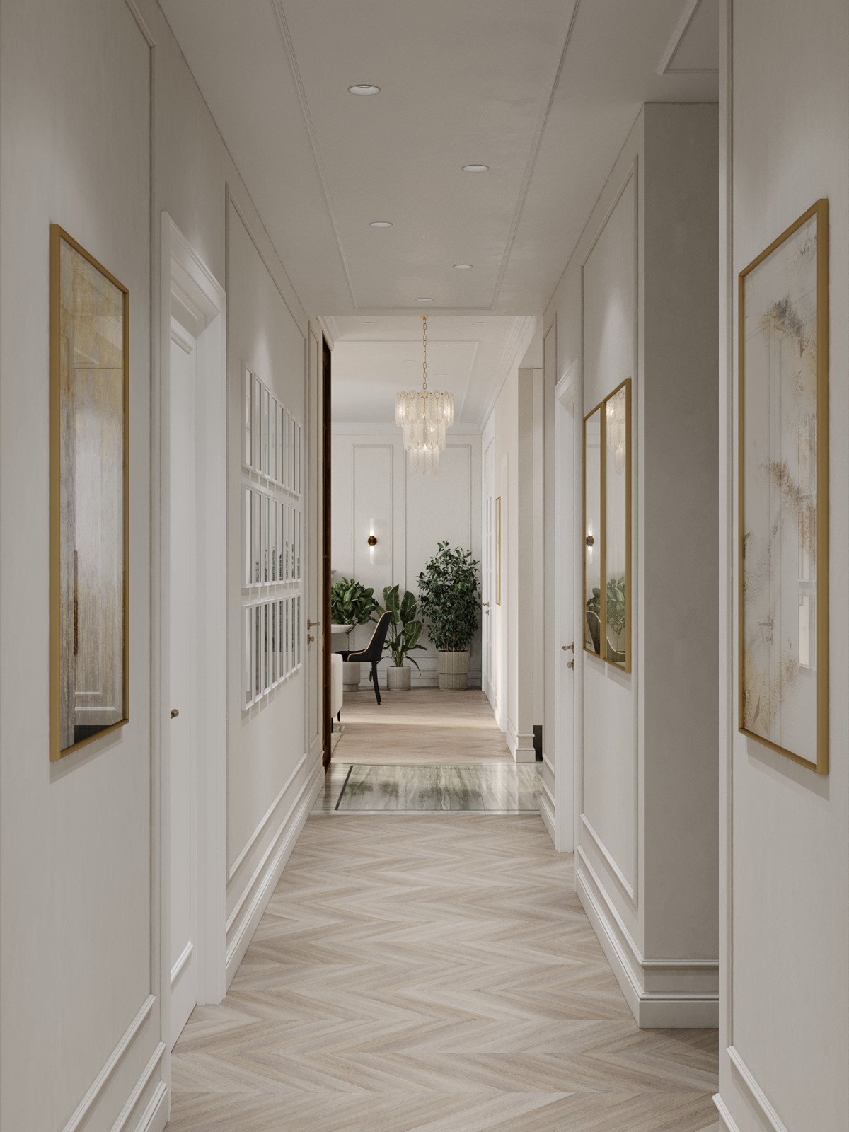 Светлая квартира с французским камином