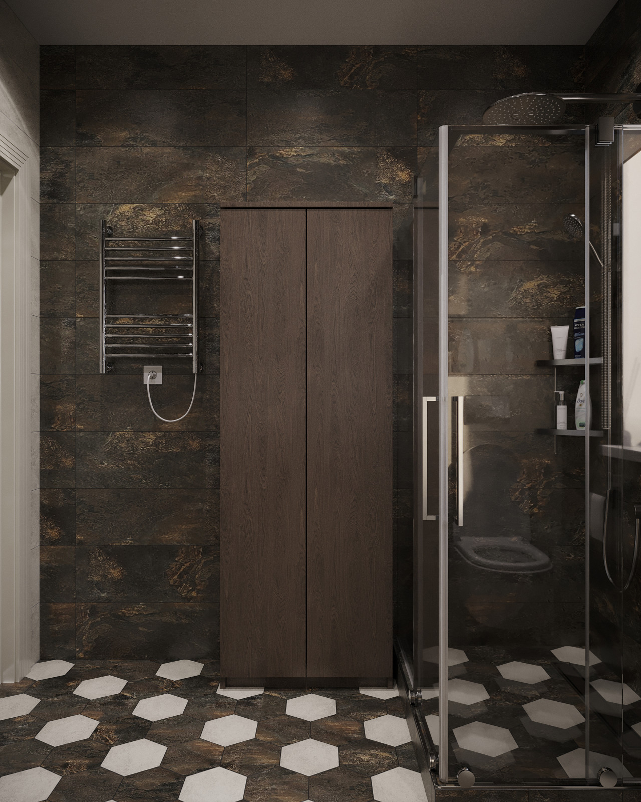 Дизайн и 3д-визуализация санузла в загородном доме