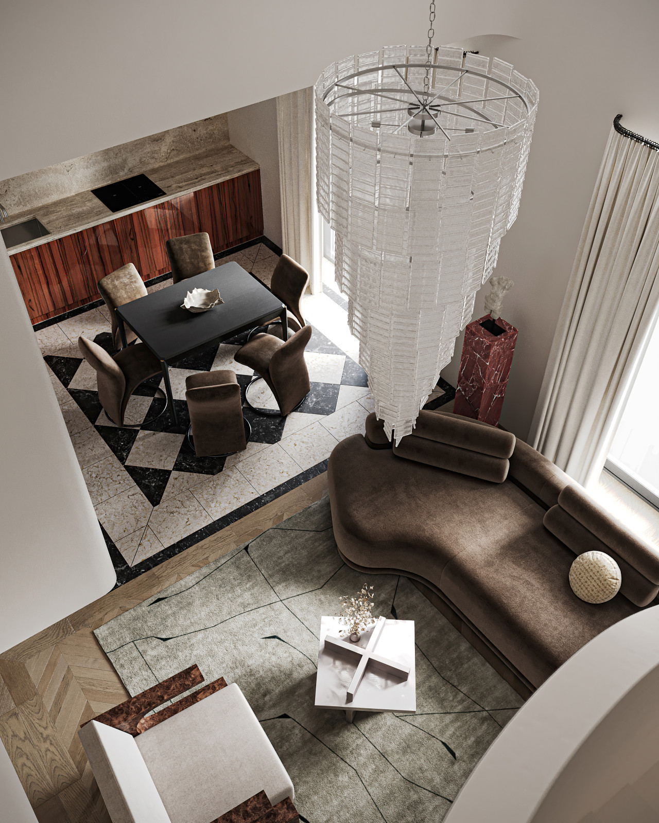 Двухуровневая квартира в Москве