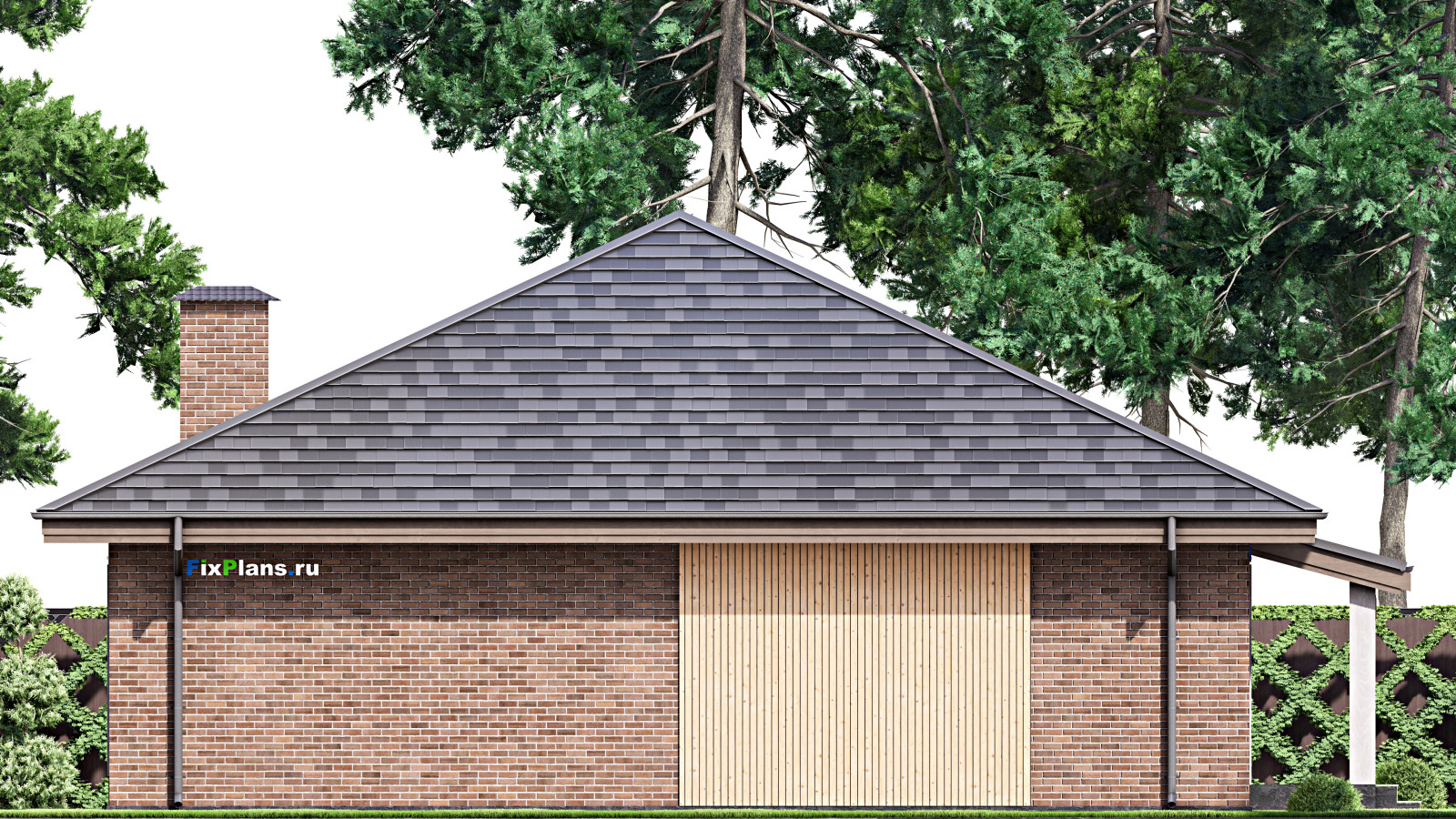 Проект одноэтажного дома 15х16м S305м2 F-14669