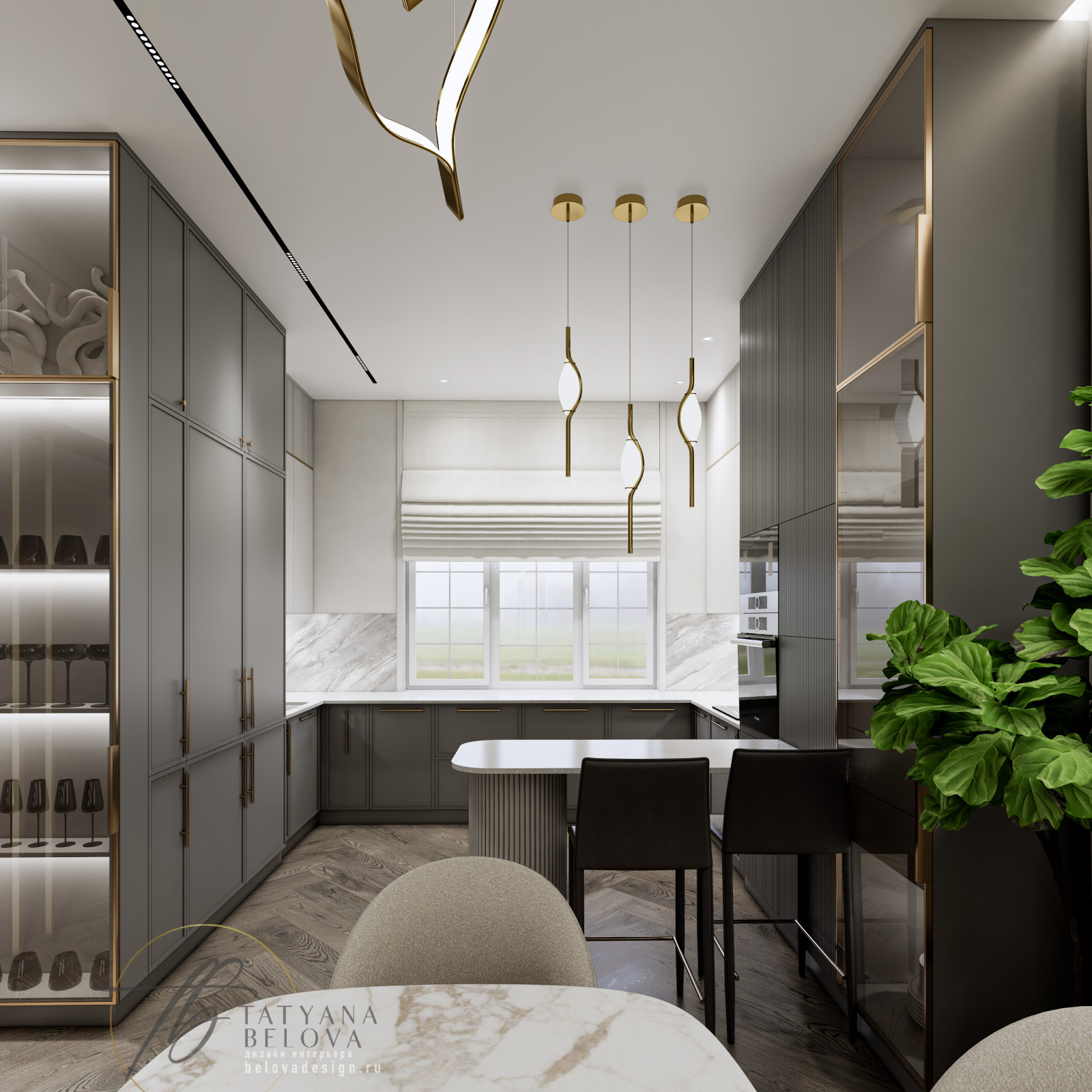 Современная классика в доме, 128 м2