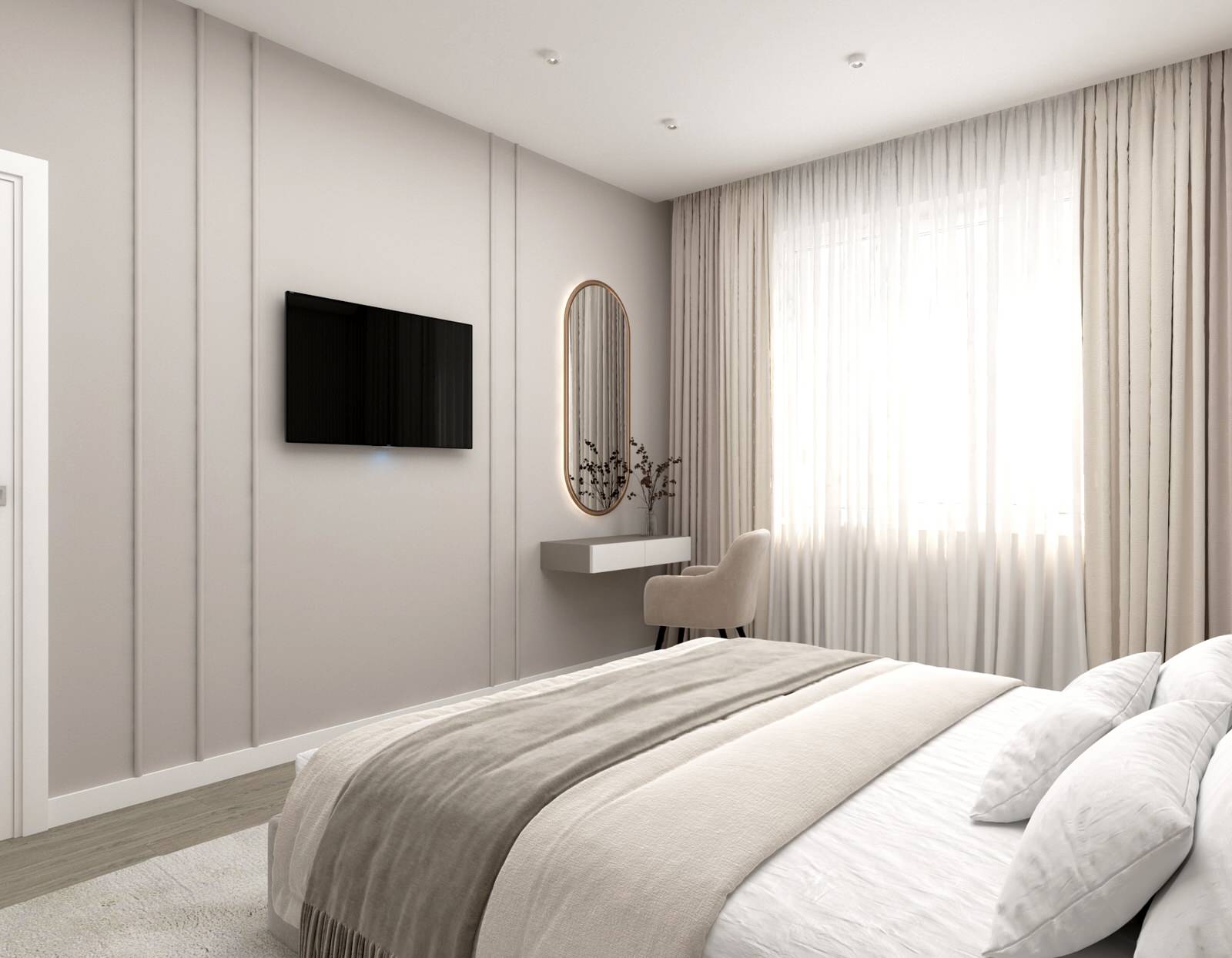 Спальня 15 кв.м в современном стиле