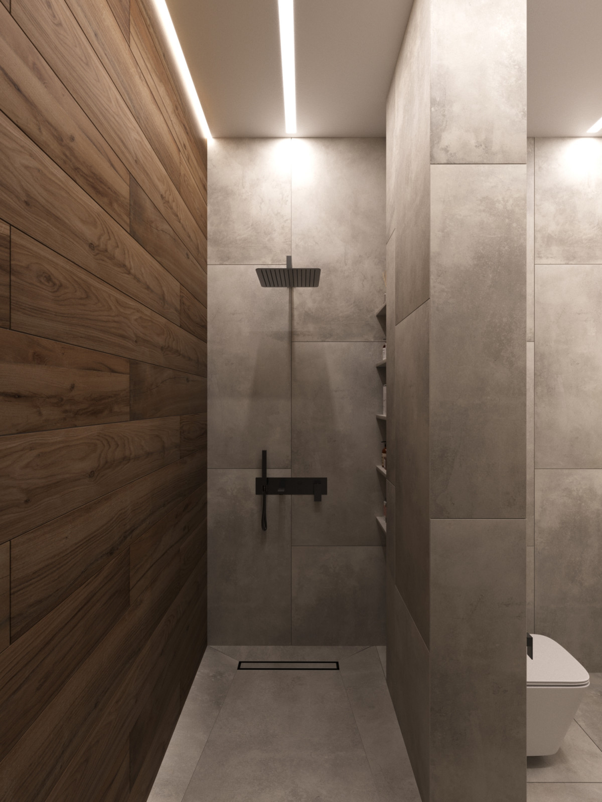 Дизайн интерьера квартиры 77 м2 с 2-мя санузлами и гардеробной