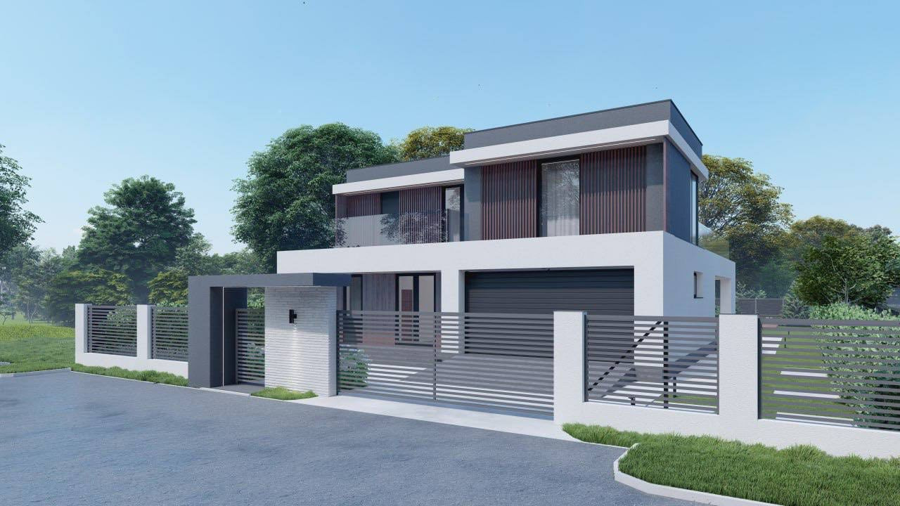 Обложка проекта: Проект современного дома и участка