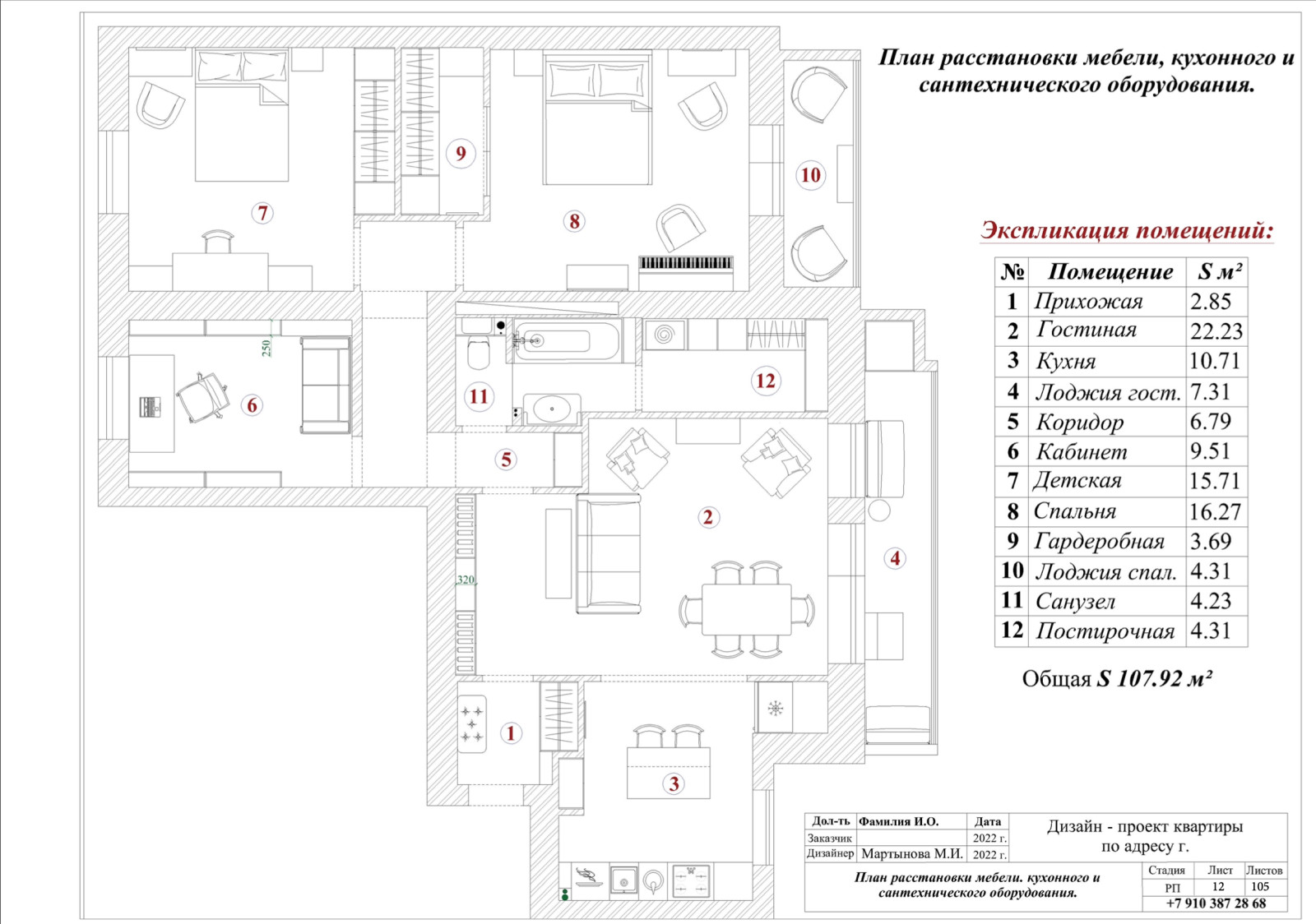 Проект квартиры в стиле современная классика