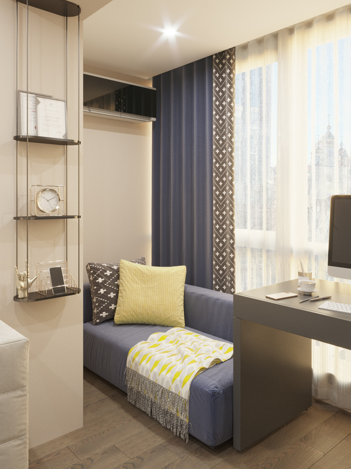 Контрастный дизайн в проекте квартиры в ЖК Культура