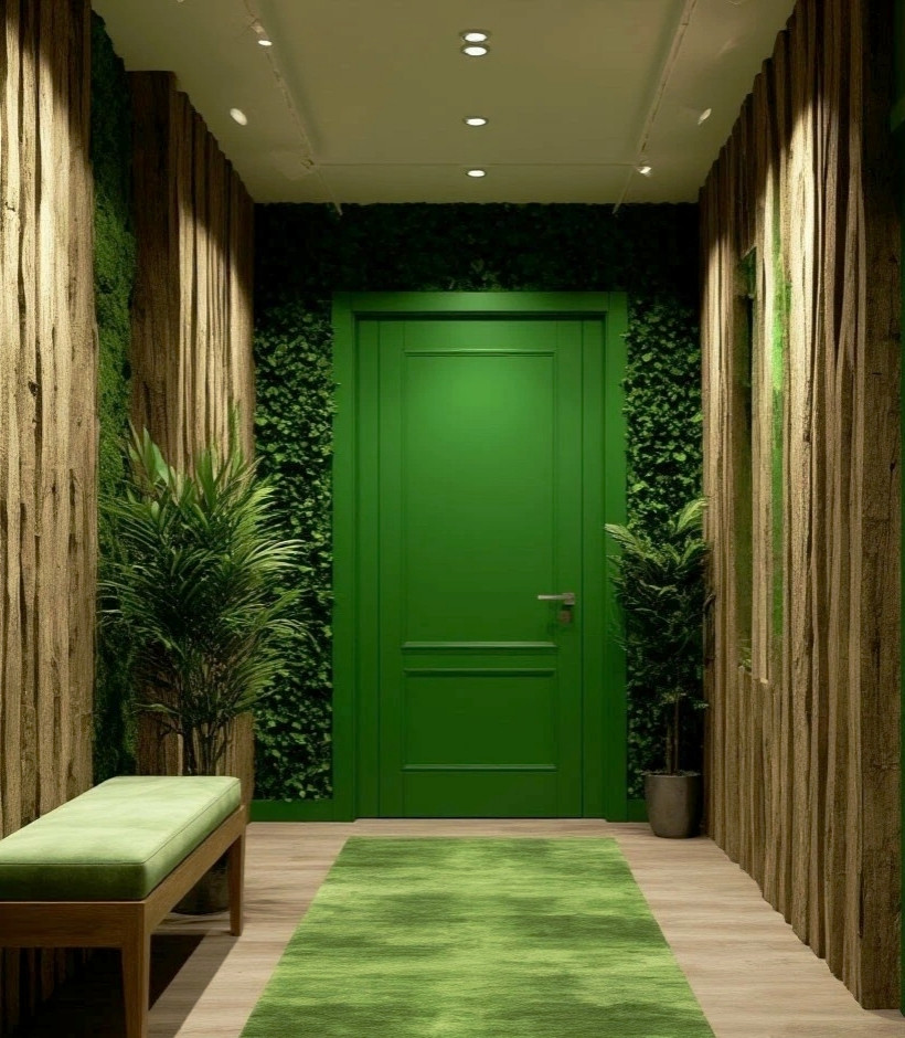 Зеленый интерьер