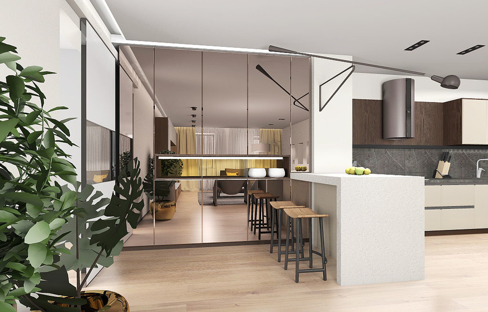 Обложка проекта: Гостиная с солнечными акцентами