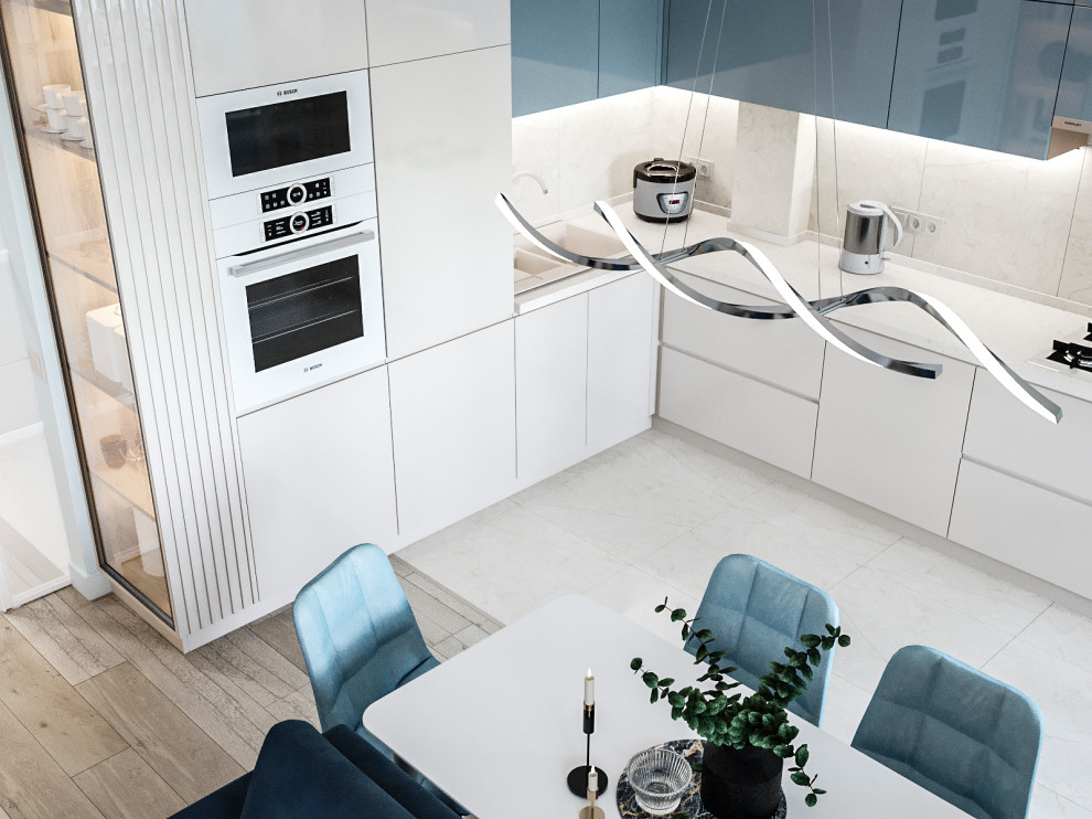 Трехкомнатная квартира в свежих оттенках