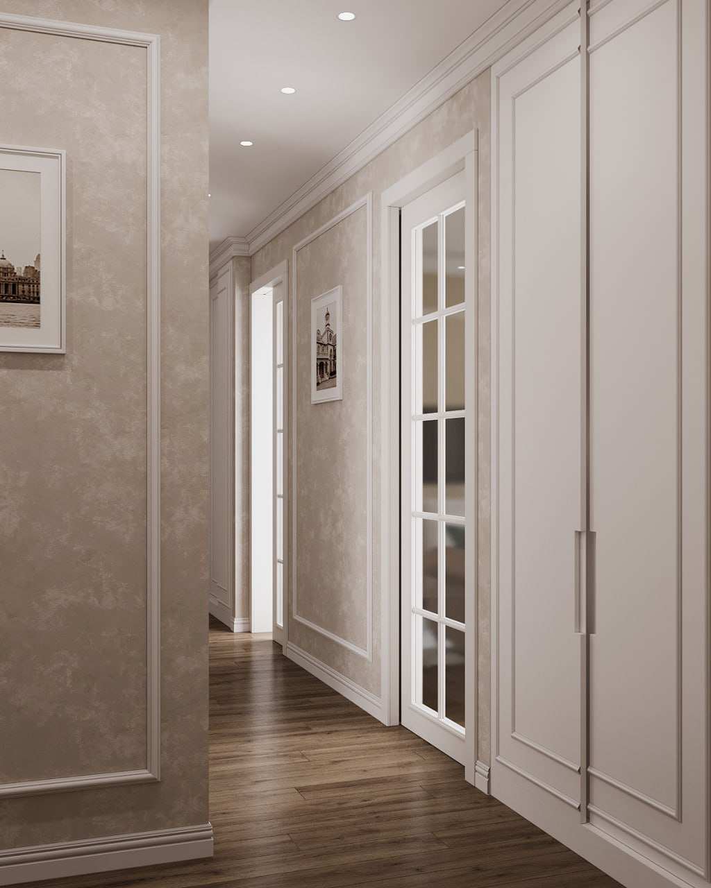 Дизайн-проект квартиры в "Сталинке" в классическом стиле