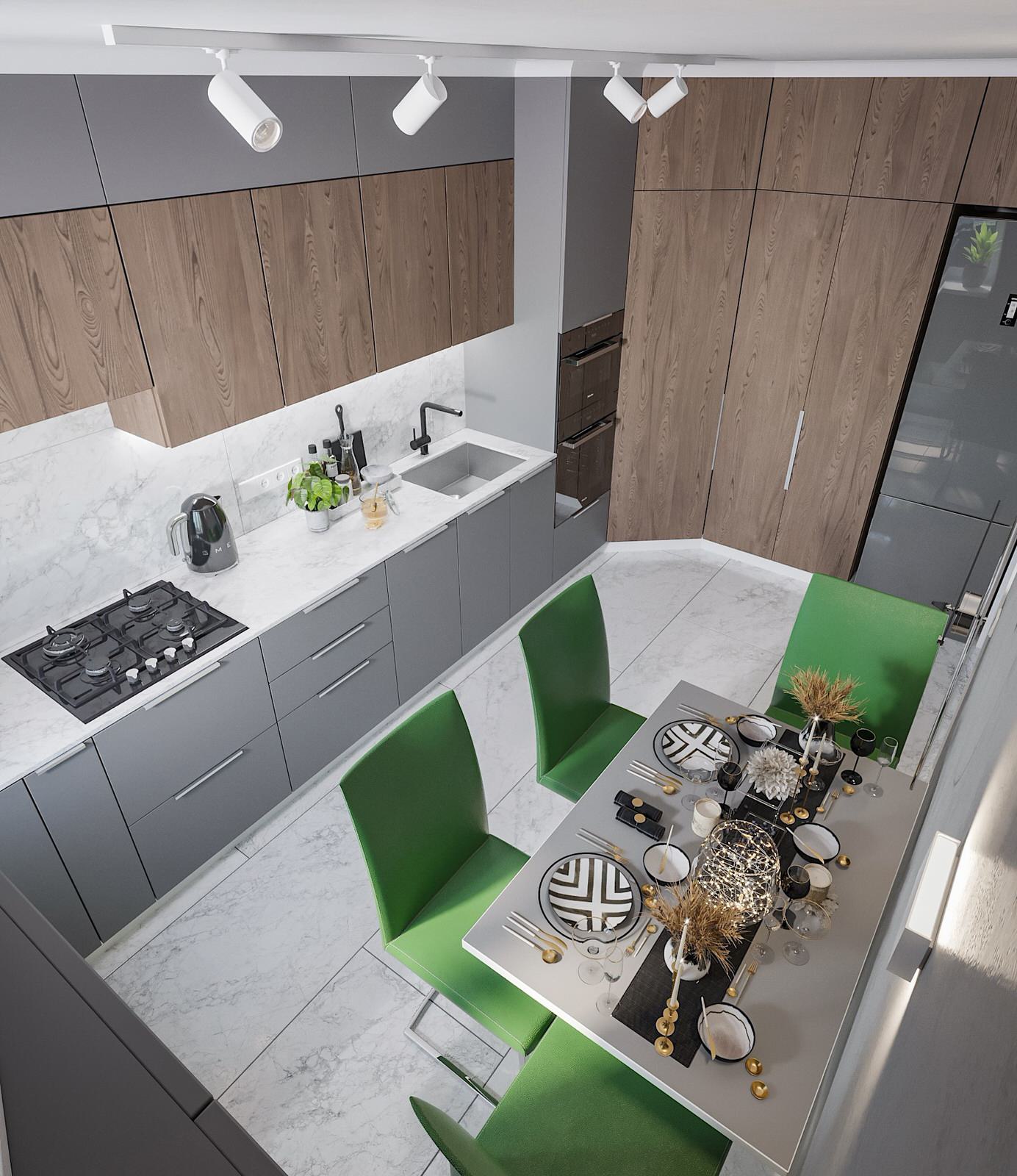 Обложка проекта: Кухня и ванна в современном стиле!