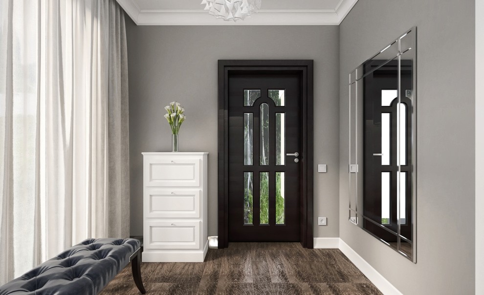 Проект гостиной в доме. Неоклассика