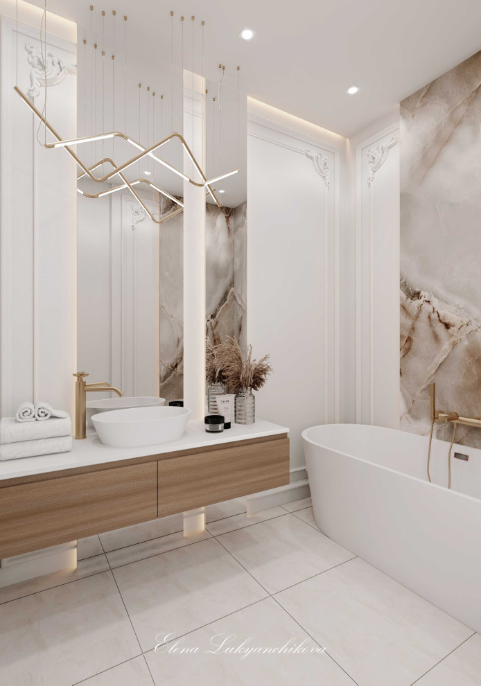 Интерьер ванной комнаты ЖК Grand View, Петровский проспект, Санкт-Петербург