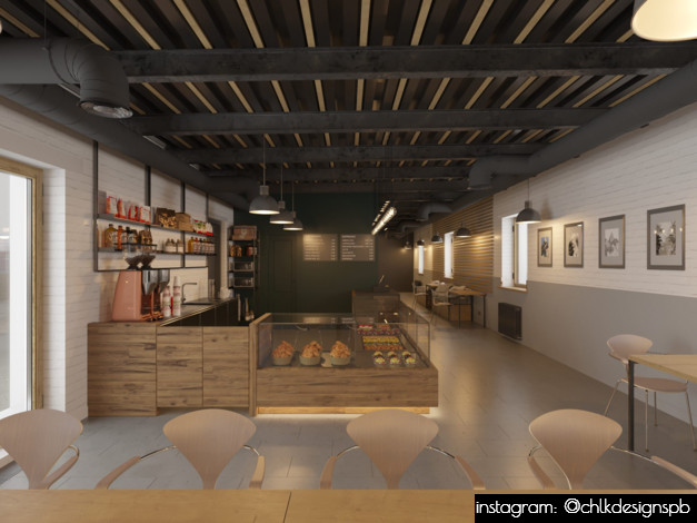 Дизайн проект коворкинг кафе