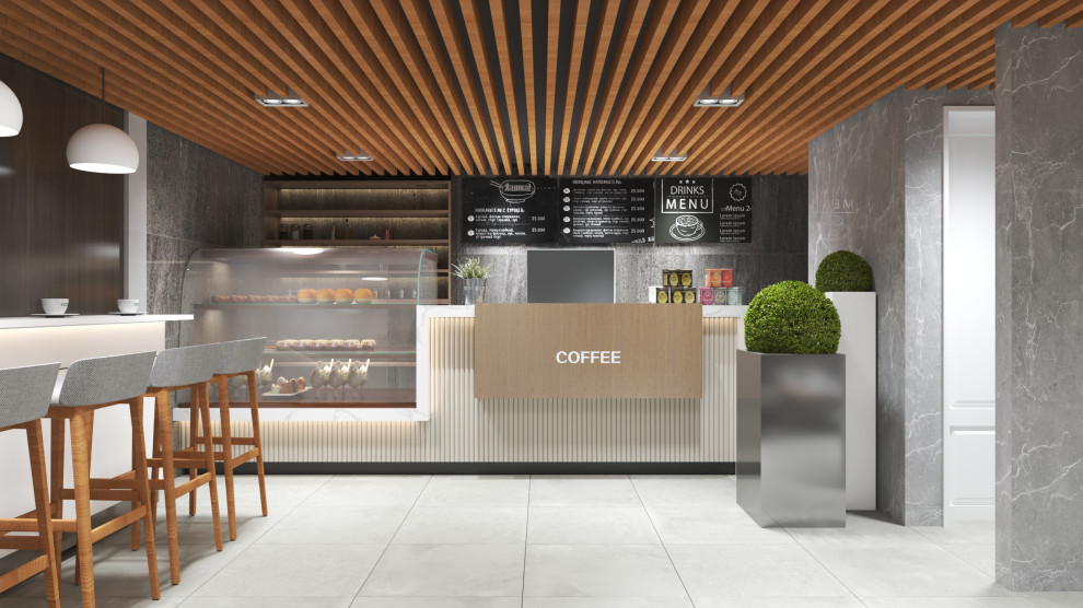 Проект "OKR-75" - Кофейня в современном стиле