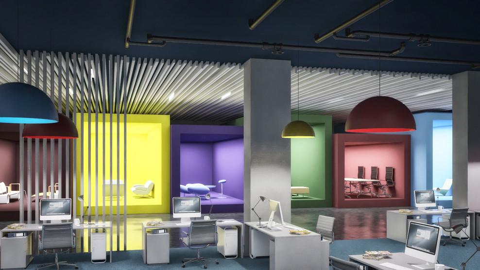 Интерьер офиса в ЖК Wellton Towers