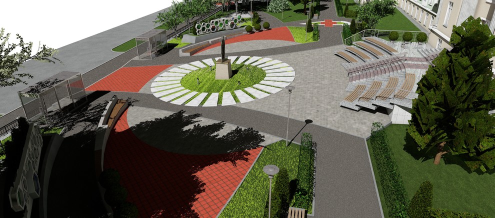 Эскизный проект благоустройства сквера у НТИ НИЯУ МИФИ Новоуральск.