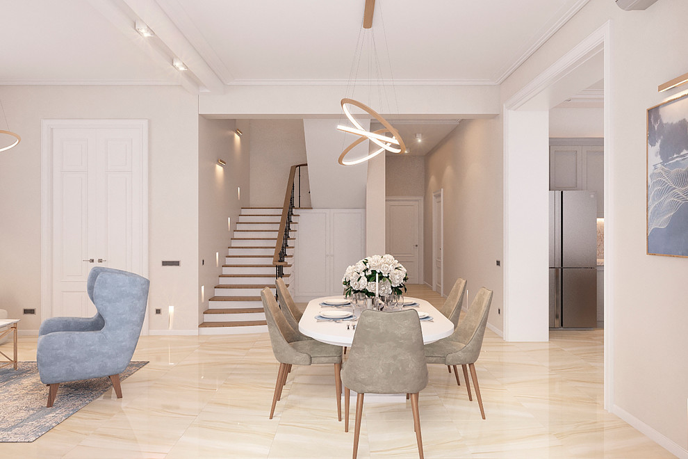 гостиная с лестницей