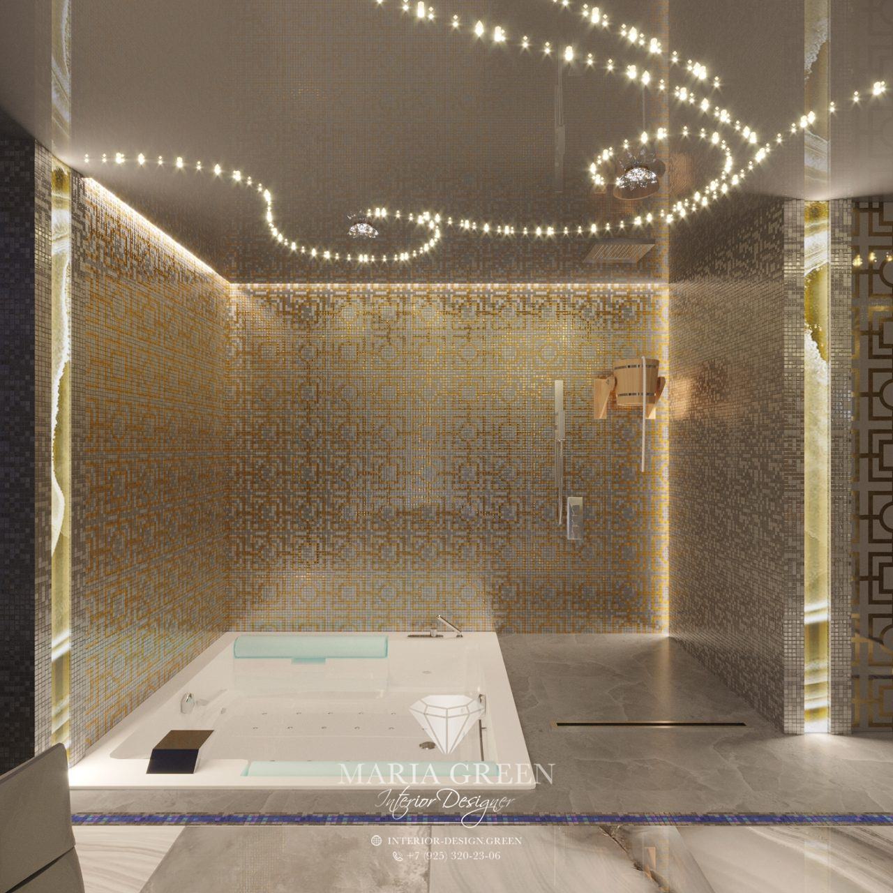 Art Deco House Design with Indoor Pool