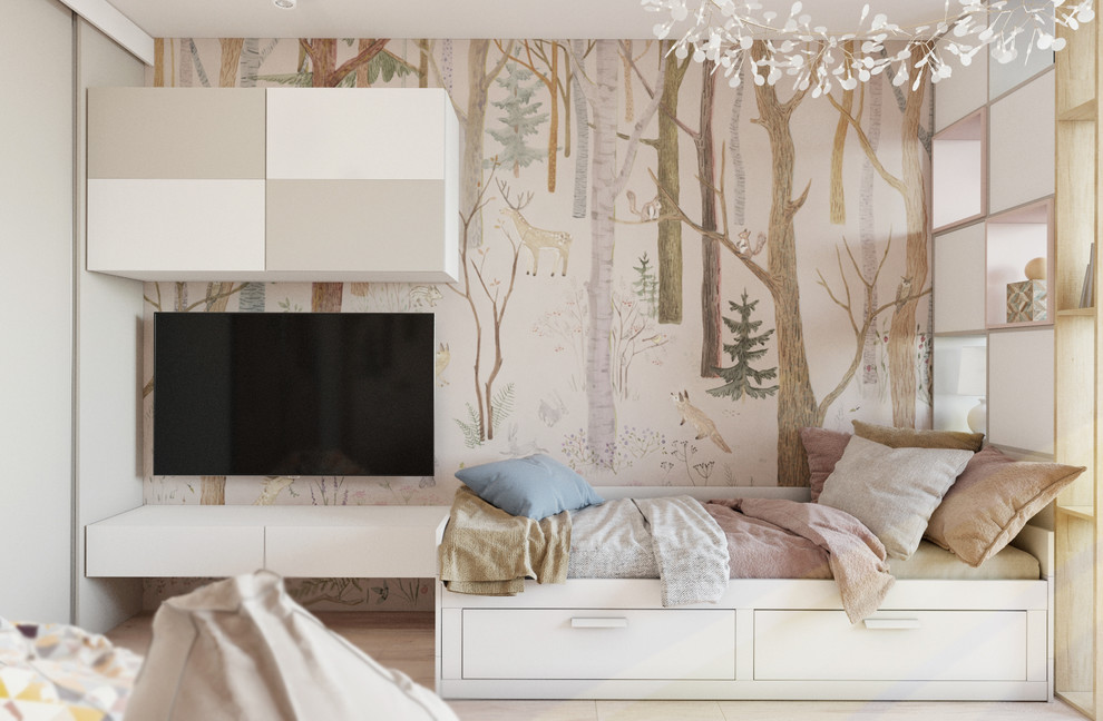 Дизайн двухкомнатной квартиры в лавандовых акцентах