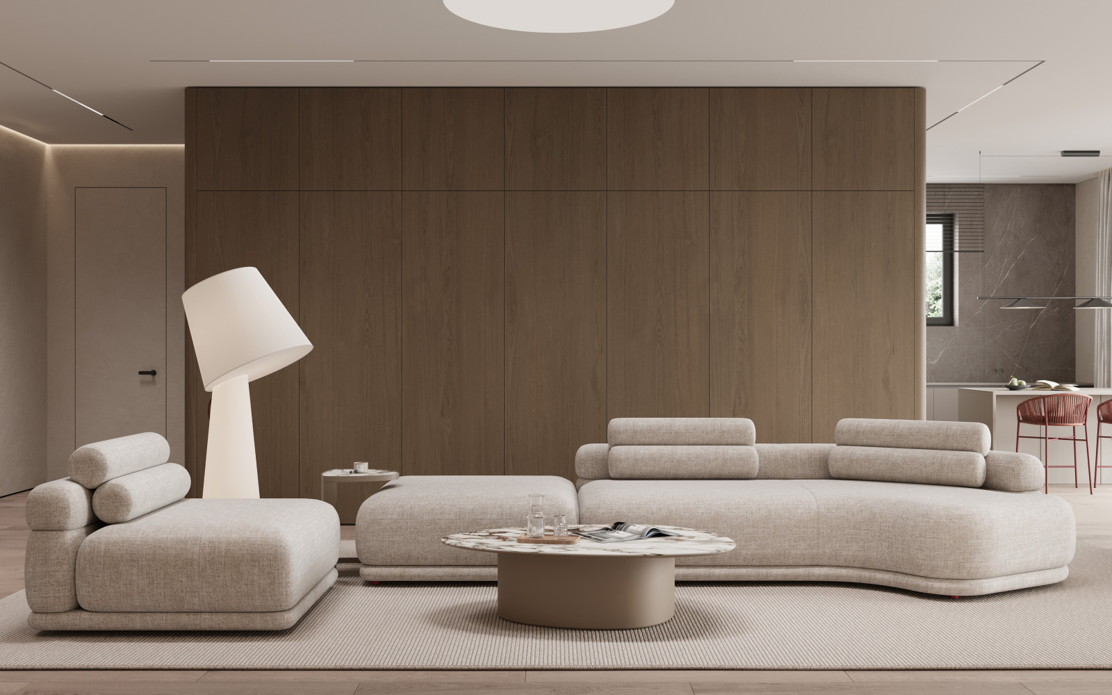 Обложка проекта: Коттедж (240 кв). Кухня-гостиная