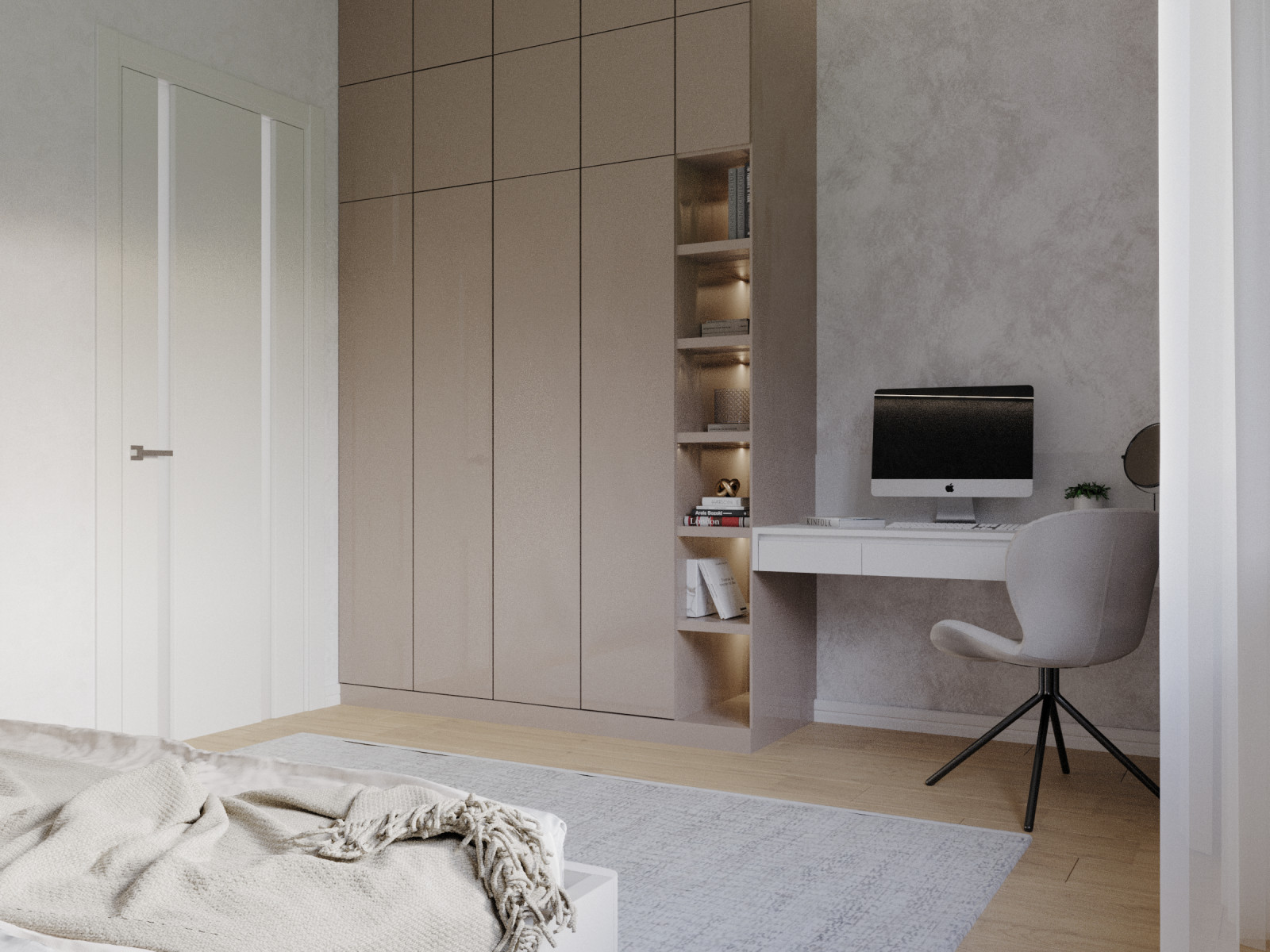 Спальня в нежных тонах