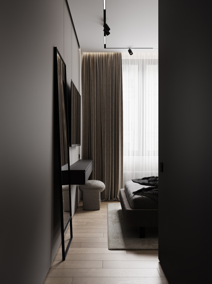 Брутальный современный интерьер, ЖК Румянцево Парк