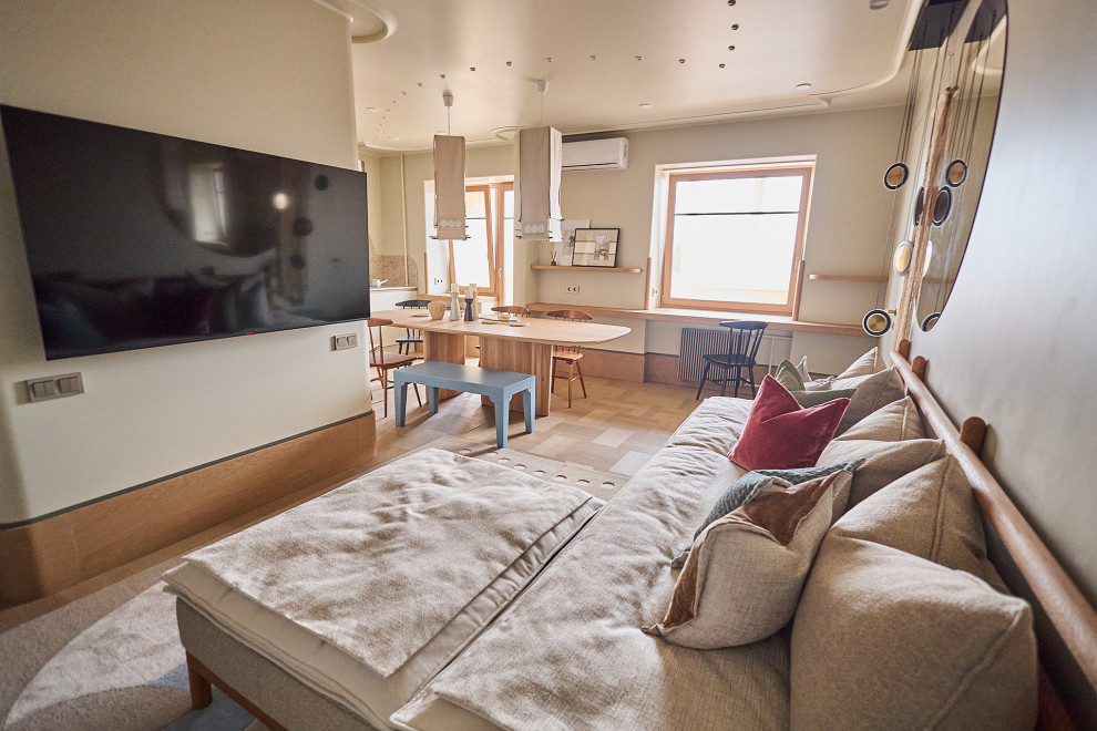 Кухня-столовая с завитком гюль