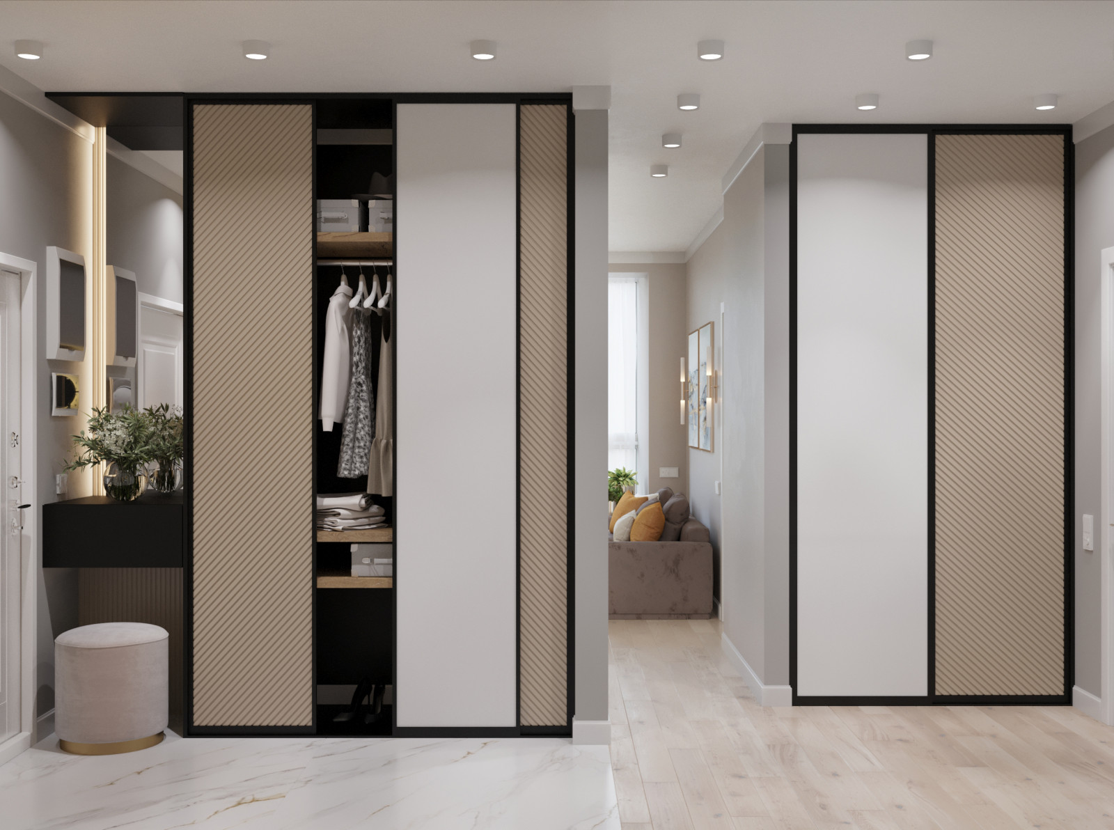 Проект квартиры в современном стиле в ЖК Скандинавия