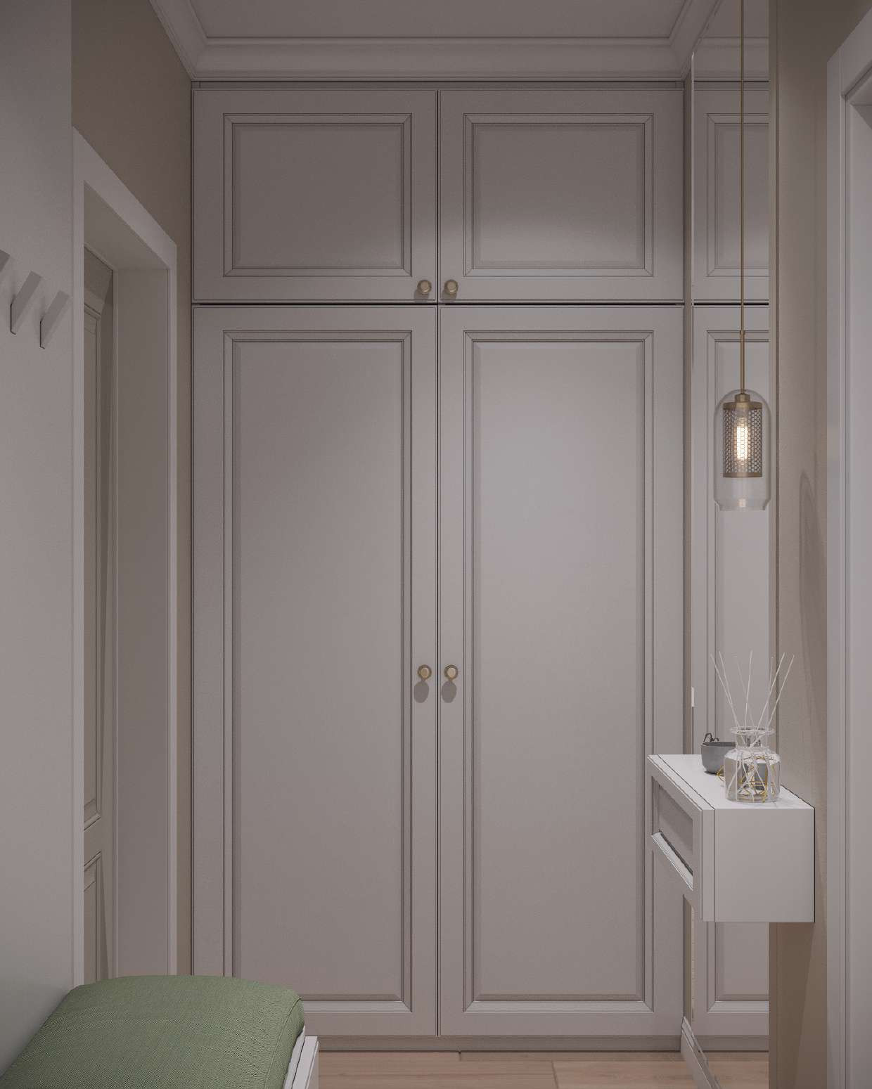 Обложка проекта: интерьер в стиле неоклассика с элементами минимализма.