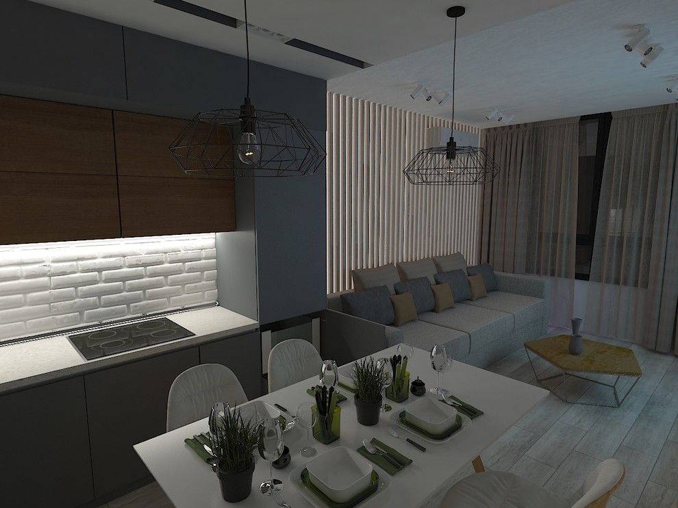 Вид на гостинную